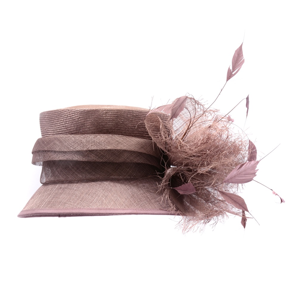 Brown tHAT finishing touch designer hat hire in Essex